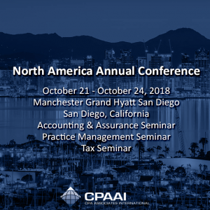 North America Annual Conference October 21 – October 24, 2018 Manchester Grand Hyatt San…