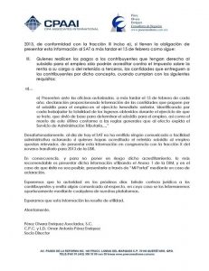 Nota para Informativa Anexo I DIM. #CPAAI