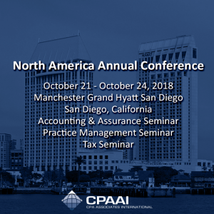 North America Annual Conference #CPAAI October 21 – October 24, 2018 Manchester Grand Hyatt…