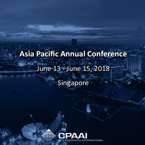 Asia Pacific Annual Conference June 13 – June 15, 2018 Singapore