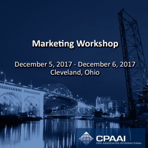 Marketing Workshop December 5, 2017 – December 6, 2017 Cleveland
