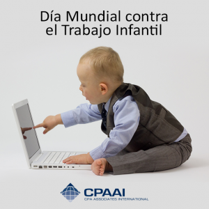 Sin educación no hay un buen futuro. Hombres trabajando, niños jugando. #DíaMundialContraElTrabajoInfantil