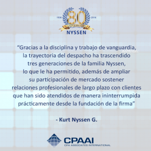 Boletín SEPTIEMBRE – ¡Felicidades a Nyssen Consultores Asociados, que celebró su 80 Aniversario! SEPTEMBER’s…