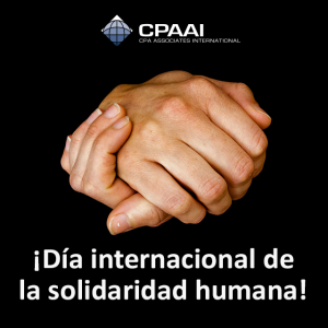Día internacional de la solidaridad humana. International Human Solidarity Day Dia Internacional da Solidariedade…