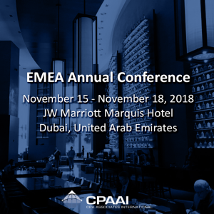 #EMEAAnnualConference November 15 – November 18, 2018 JW Marriott Marquis® Hotel Dubai #Dubai, #UnitedArabEmirates