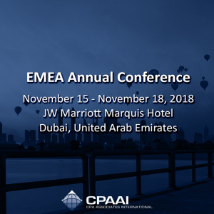 #EMEAAnnualConference November 15 – November 18, 2018 JW Marriott Marquis Hotel Dubái (ciudad)