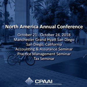 North America Annual Conference October 21 – October 24, 2018 Manchester Grand Hyatt San…