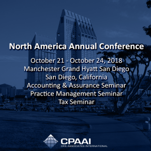 North America Annual Conference October 21 – October 24, 2018 Manchester Grand Hyatt San…